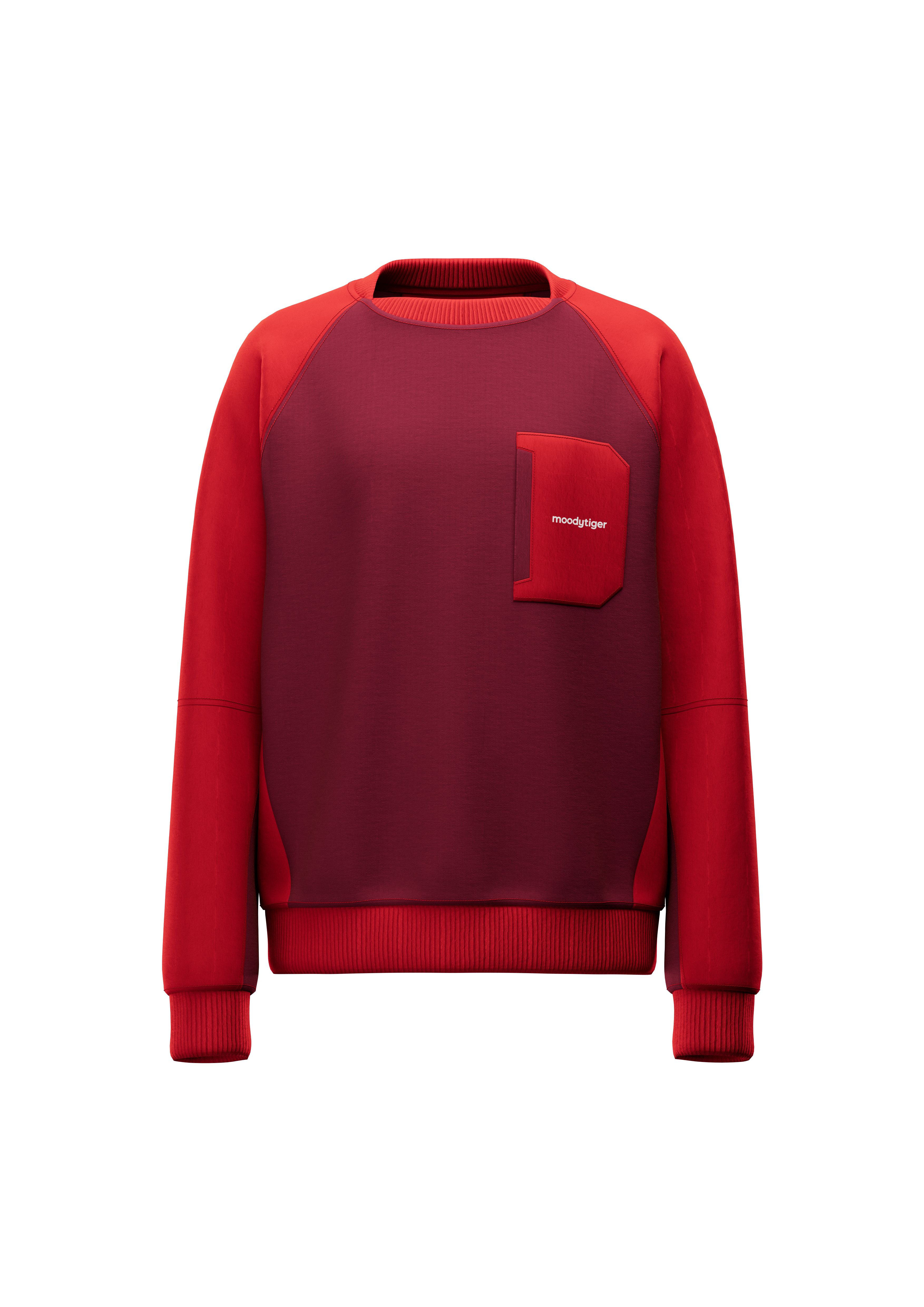 Colour Blocking Neoprene Pullover