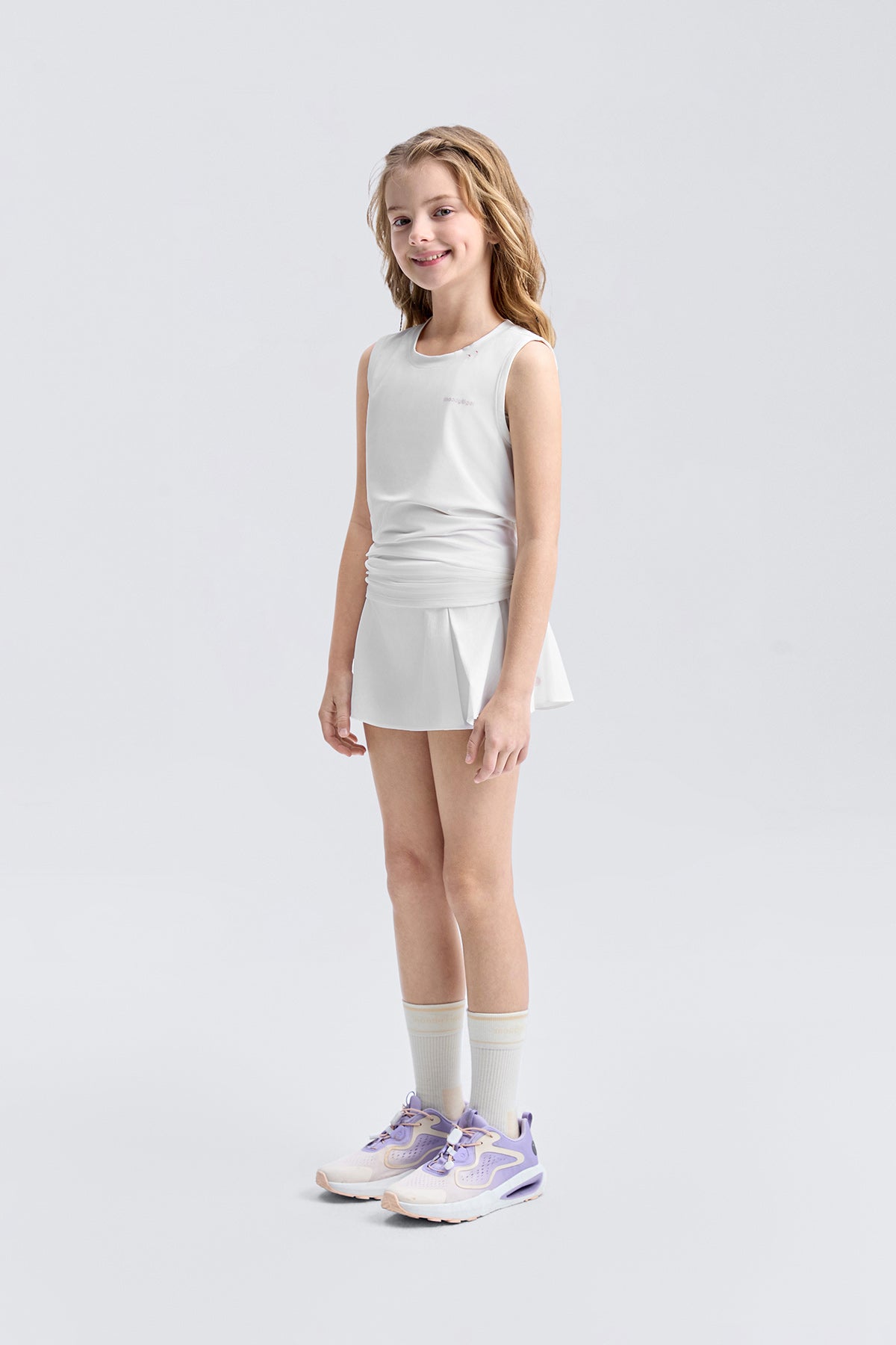 Bubble Pleated Skirt **Cloud Dancer**