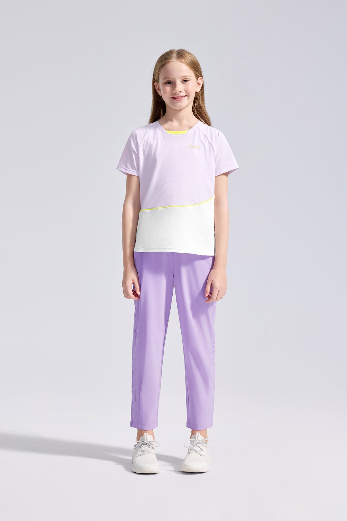 Colour Blocking Short Sleeves **Wistaria**