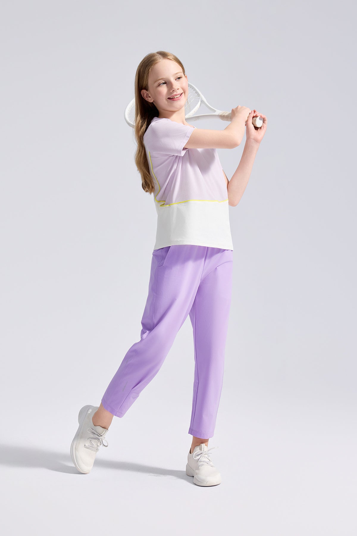 Colour Blocking Short Sleeves **Wistaria**
