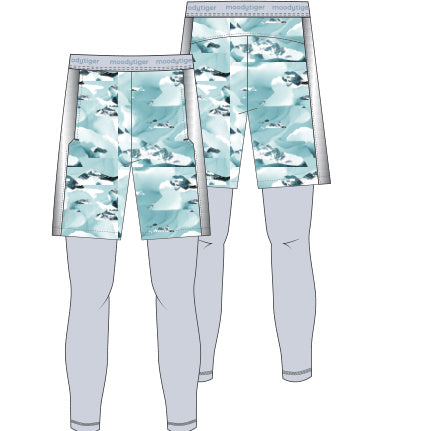 Printed 2-in-1 thermal tights