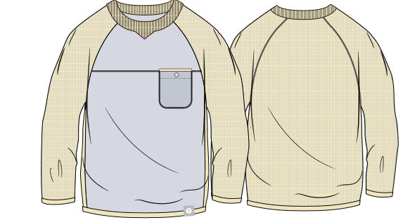 Color blocking fleece pullover