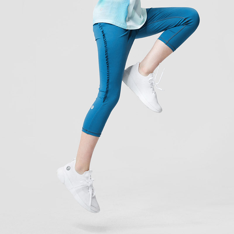 Rippled Edge Cropped Leggings