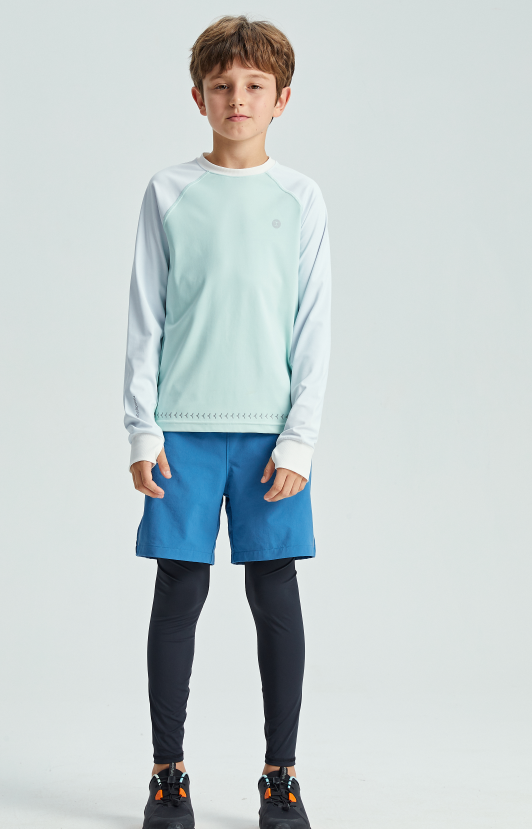 Lattice Color Block Long Sleeves